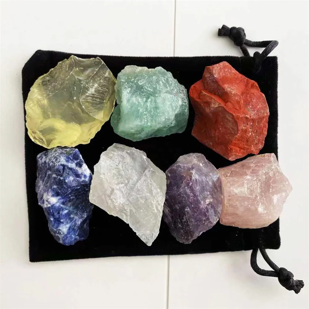 7 Set Natural Healing Crystals - Crystal Aura Co.