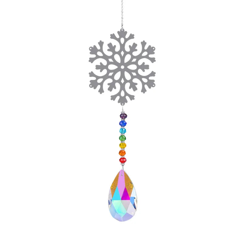 Hanging Window Crystal Pendant Suncatcher With Large Pendant - Crystal Aura Co.