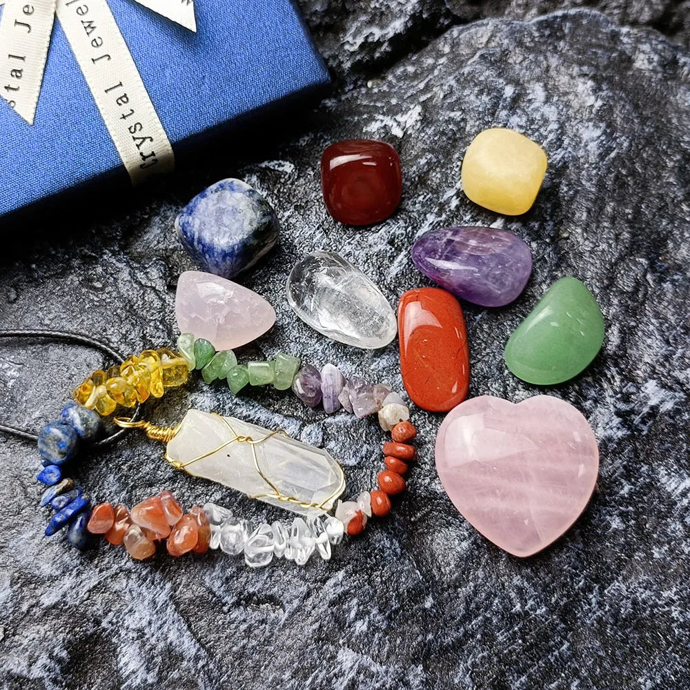 11pcs Set Natural Healing Crystal - Crystal Aura Co.