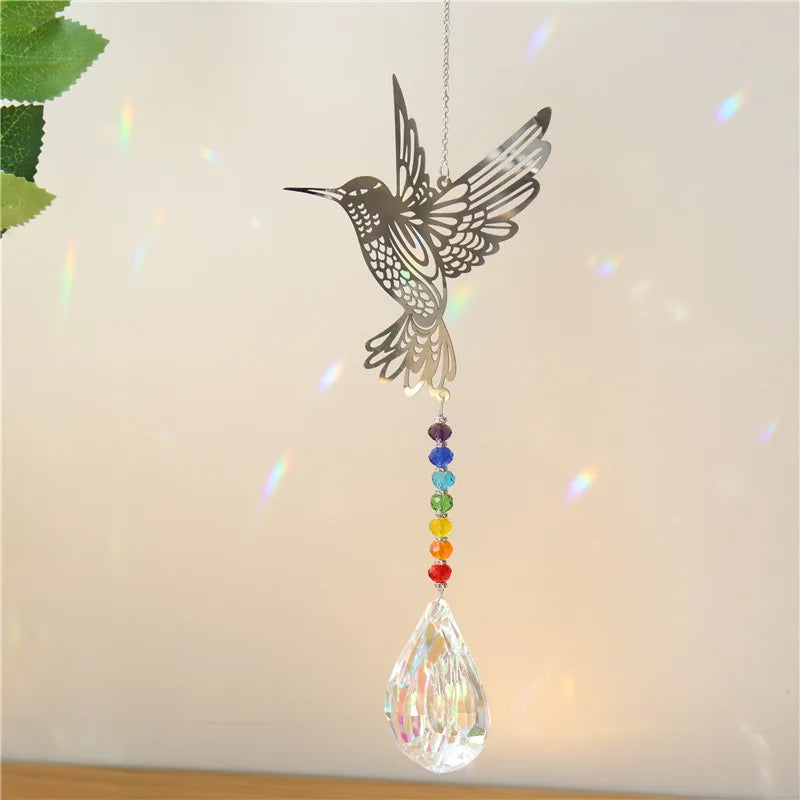 Hanging Window Crystal Pendant Suncatcher With Large Pendant - Crystal Aura Co.