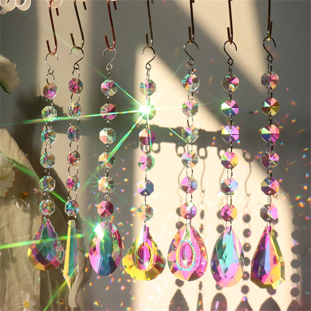 Crystal Prism Suncatcher Hanging Pendant - Crystal Aura Co.