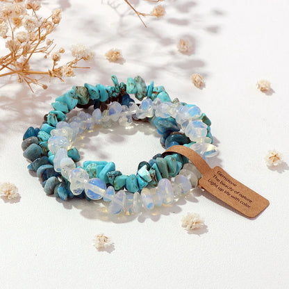 3Pcs Set Natural Crystal Bracelets - Crystal Aura Co.