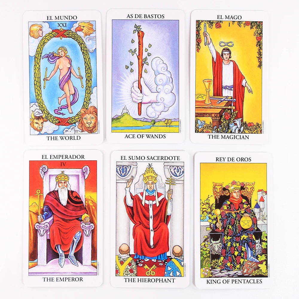 The Rider Tarot Cards in Spanish 78 pcs Oracle Card Deck - Crystal Aura Co.