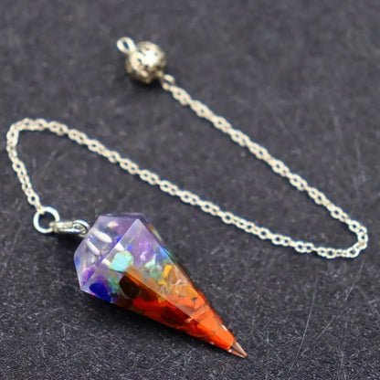 7 Chakra Crystal Pendulum - Crystal Aura Co.