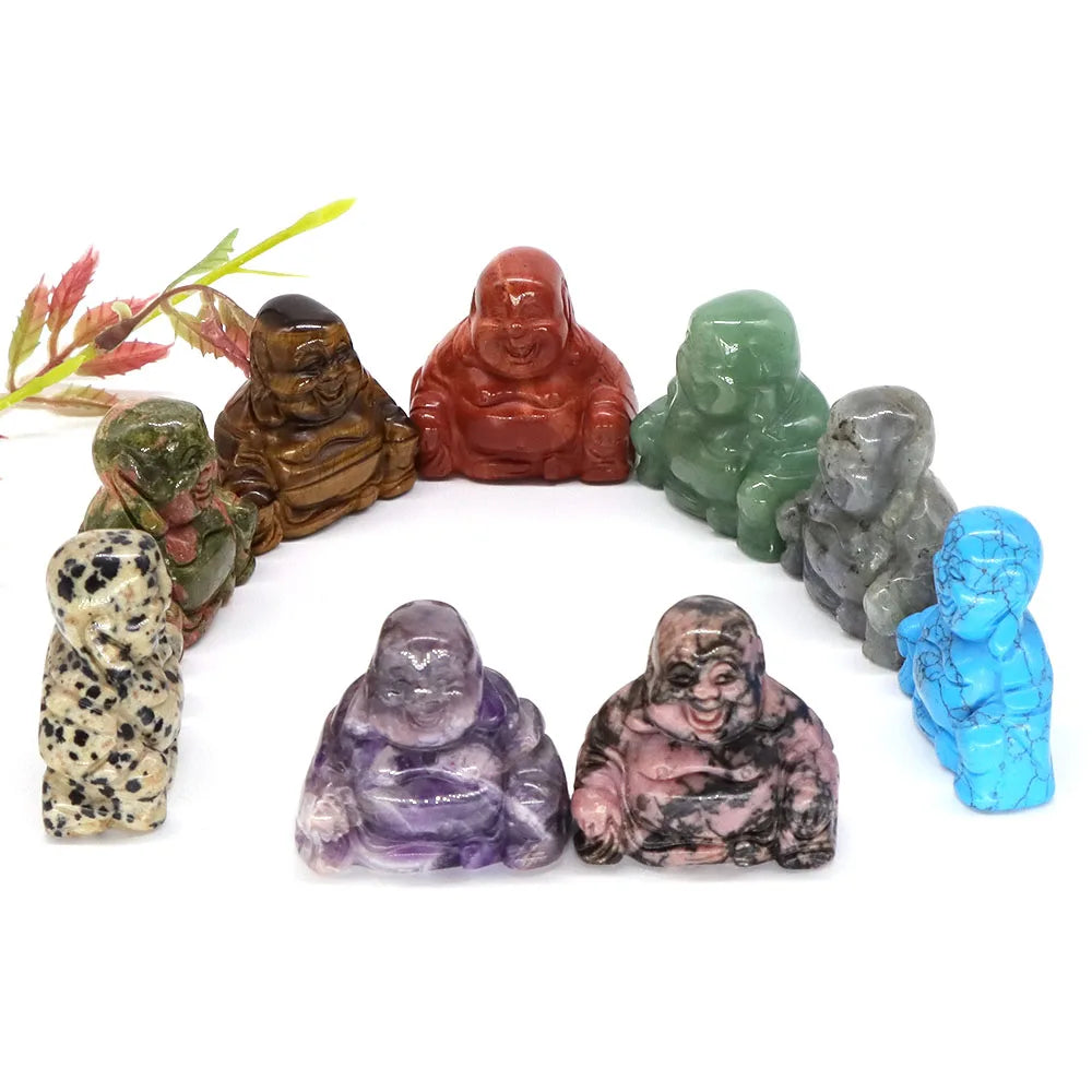 Buddha Statue Natural Stone Healing Crystal - Crystal Aura Co.