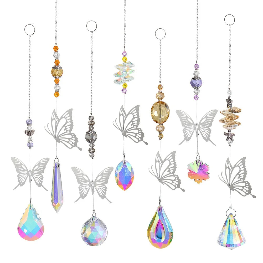 Hanging Window Crystal Pendant Suncatcher Butterfly - Crystal Aura Co.