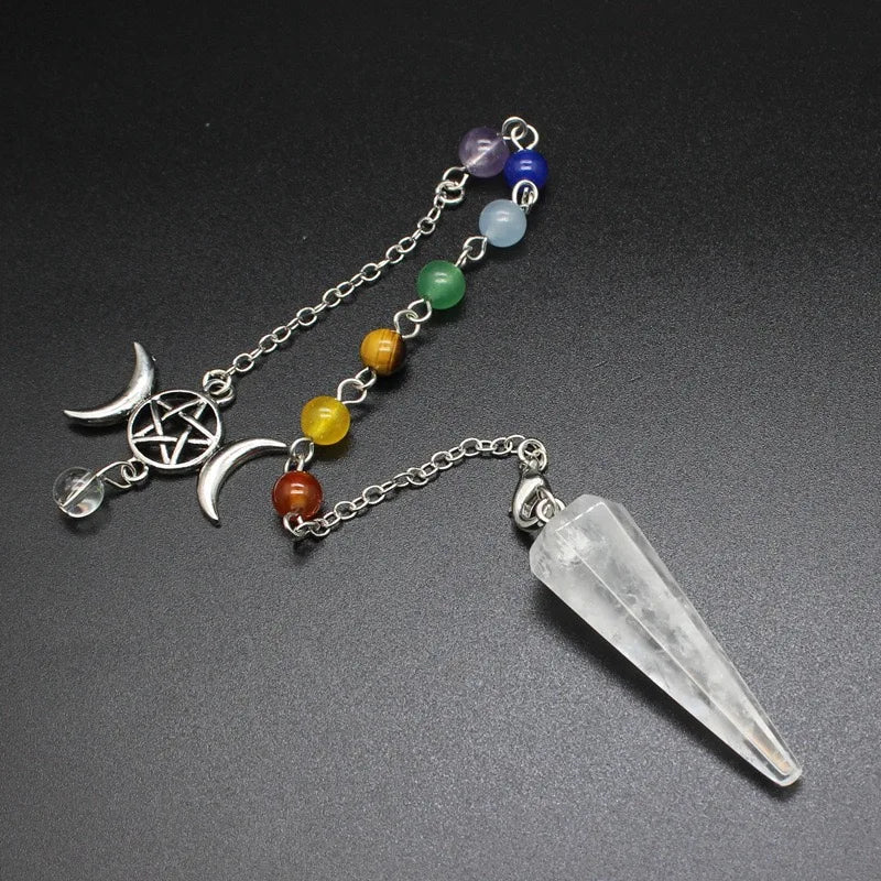 Hexagonal Crystal Pendulum - Crystal Aura Co.