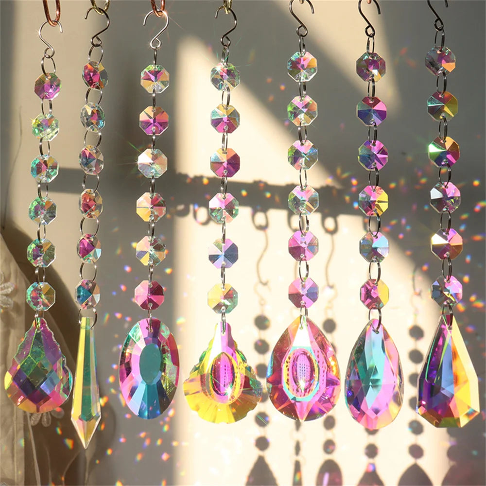 Crystal Prism Suncatcher Hanging Pendant - Crystal Aura Co.