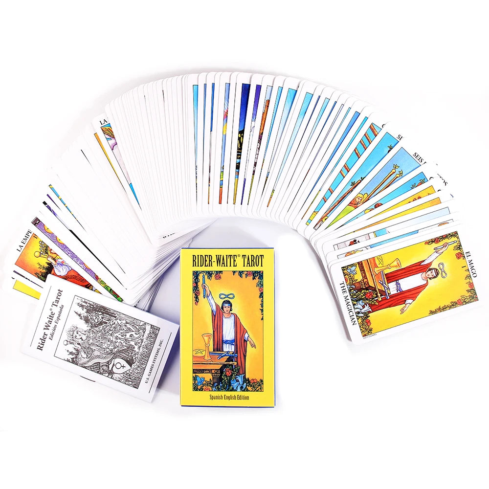 The Rider Tarot Cards in Spanish 78 pcs Oracle Card Deck - Crystal Aura Co.